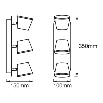 Ledvance - LED Fürdőszobai spotlámpa SPOT 3xLED/7W/230V IP44 3000/4000K CRI 90 Ra