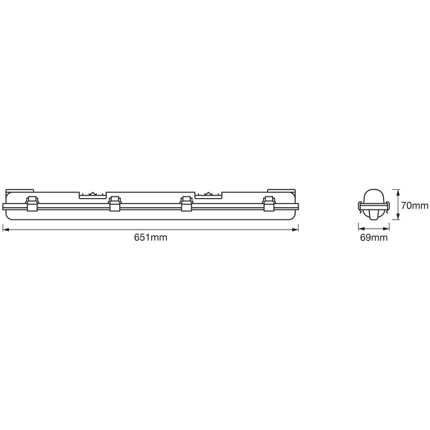 Ledvance - LED Ipari fénycső DAMP T8 1xG13/7W/230V IP65