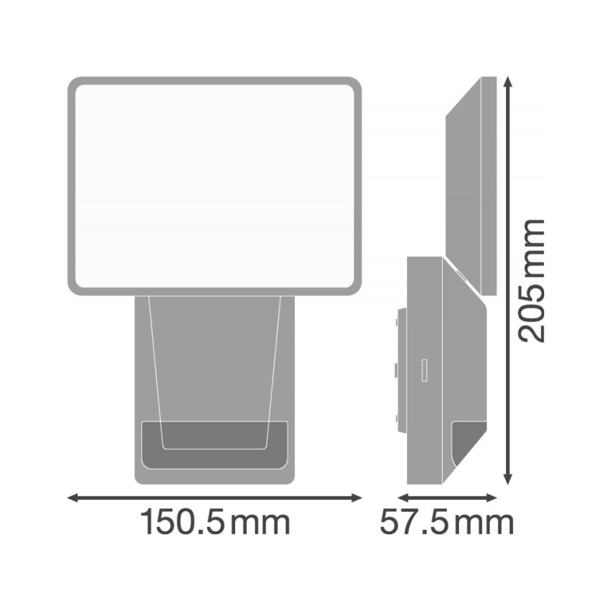 Ledvance - LED Kültéri fali reflektor érzékelővel FLOOD LED/15W/230V IP55