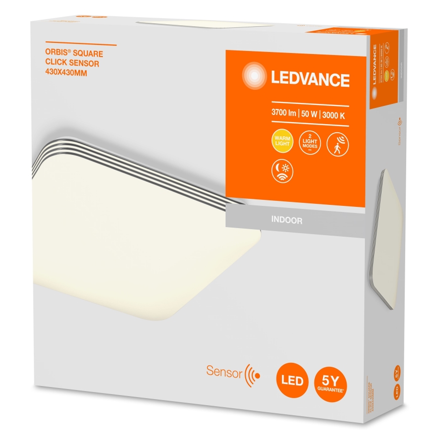 Ledvance - LED Mennyezeti lámpa érzékelős ORBIS LED/50W/230V 3000K