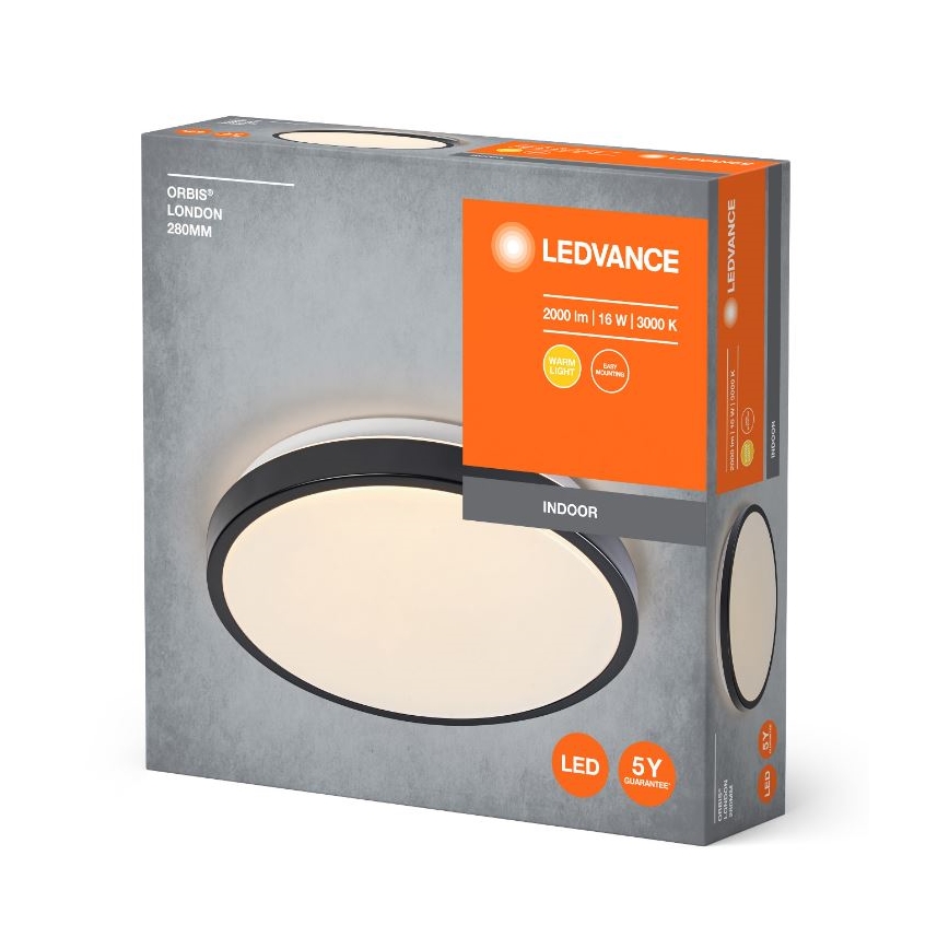 Ledvance - LED Mennyezeti lámpa ORBIS LONDON LED/16W/230V fekete