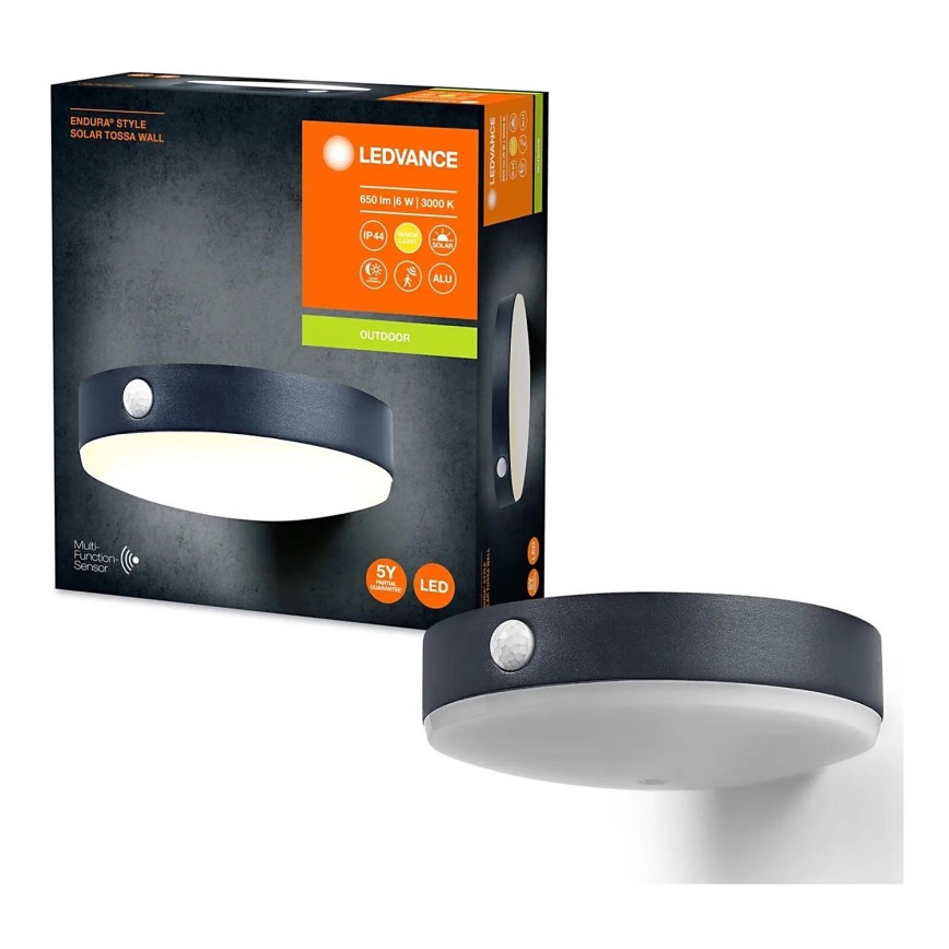 Ledvance-LED Napelemes fali lámpa érzékelővel ENDURA STYLE LED/6W/3,7V IP44