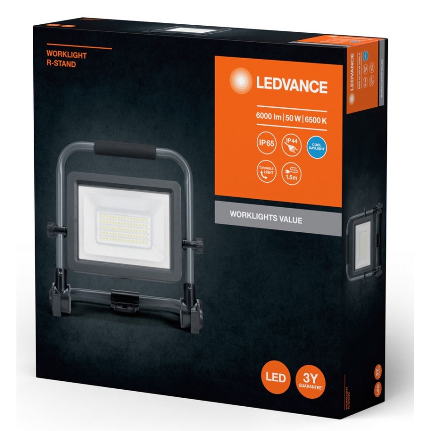 Ledvance - LED Kültéri reflektor WORKLIGHT R-STAND LED/50W/230V 6500K IP65