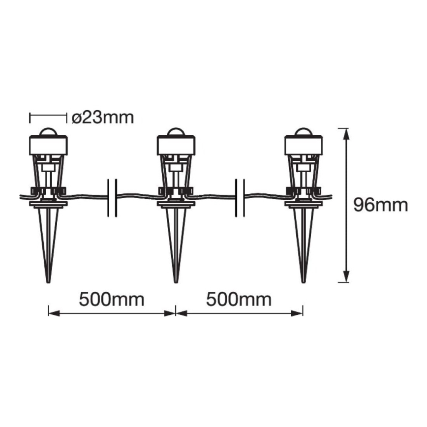 Ledvance - LED RGBW Kültéri dekoratív lámpa DOT 3xLED/0,7W/230V IP66