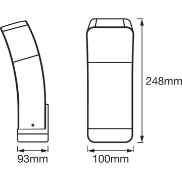 Ledvance - LED RGBW Kültéri fali lámpa SMART + CURVE LED/9W/230V IP44 Wi-Fi