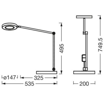 Ledvance - LED Dimmelhető érintős asztali lámpa SUN@HOME LED/20W/230V 2200-5000K CRI 95 Wi-Fi