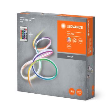 Ledvance - LEG RGBW Dimmelető szalag NEON FLEX 2,1m LED/4W/5V + távirányítás