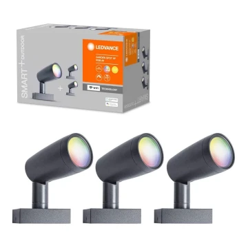 Ledvance - SET 3x LED RGBW kültéri lámpa SMART + SPOT 3xLED / 4,5W / 230V IP65 Wi-Fi