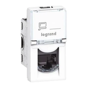 Legrand 76551 - konnektor MOSAIC 1xRJ45 class 5E UTP 1M fehér