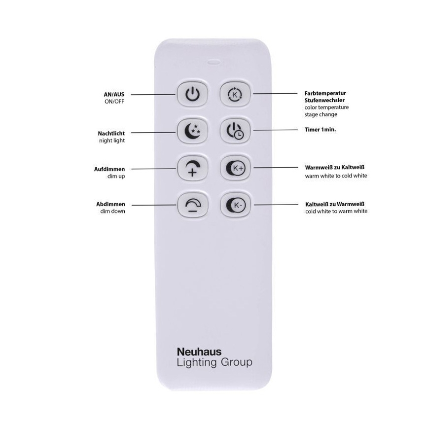 Leuchten Direkt 11535-55 - Szabályozható  LED csillár MALIK 1xLED/60W/230V + távirányító
