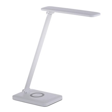 Leuchten Direkt 14415-16 - LED Dimmelhető asztali lámpa vezeték nélküli töltéssel FLORENTINA LED/5W/230V 3000-5000K fehér + USB
