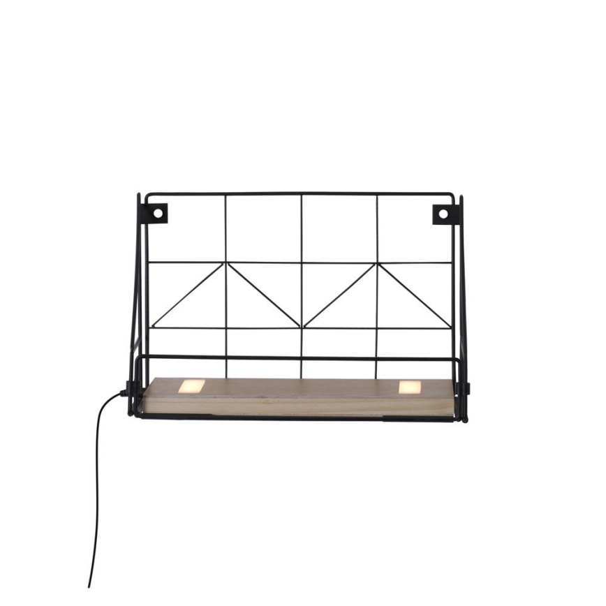 Leuchten Direkt 15276-18 - Polc LED világítással BOARD 2xLED/1,75W/230V 30 cm Eukaliptusz