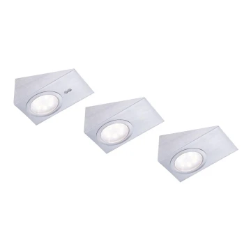 Leuchten Direkt 84111-55-3 - KÉSZLET 3x LED Bútorvilágítás érzékelővel THEO LED/3,6W/230V