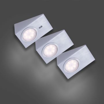 Leuchten Direkt 84111-55-3 - KÉSZLET 3x LED Bútorvilágítás érzékelővel THEO LED/3,6W/230V