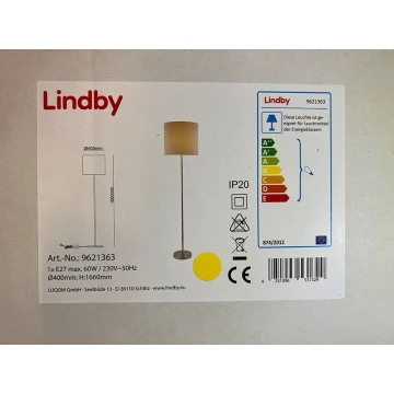 Lindby - Állólámpa PARSA 1xE27/60W/230V