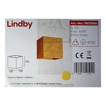 Lindby - Fali lámpa YADE 1xG9/20W/230V