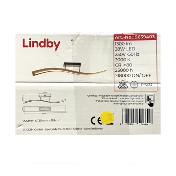 Lindby - LED Dimmelhető felületre szerelhető csillár LARISA LED/28W/230V