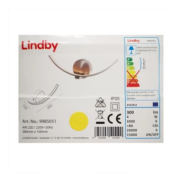 Lindby - LED Fali lámpa IVEN LED/7W/230V