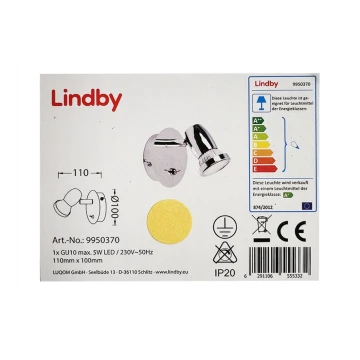 Lindby - LED Fali spotlámpa ARMINIUS 1xGU10/5W/230V