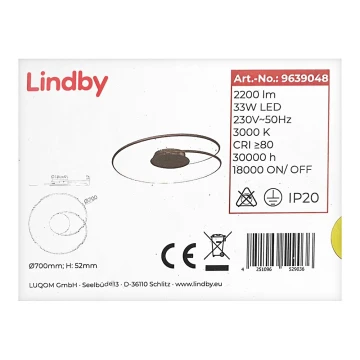 Lindby - LED Mennyezeti lámpa JOLINE LED/33W/230V