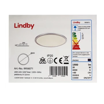 Lindby - LED Mennyezeti lámpa LEONTA LED/20W/230V