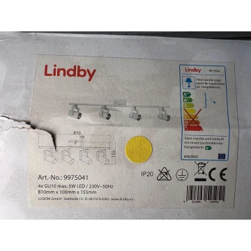 Lindby - LED Spotlámpa SULAMITA 4xGU10/5W/230V
