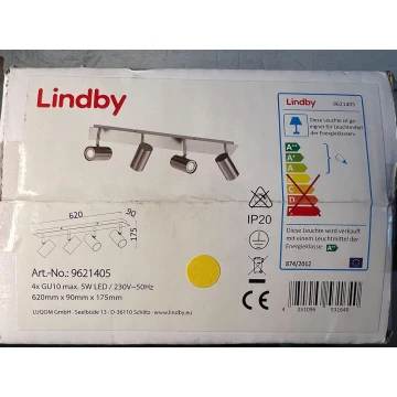 Lindby - Spotlámpa 4xGU10/5W/230V