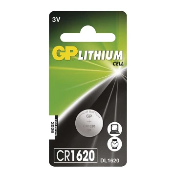 Lítium gombelem CR1620 GP LITHIUM 3V/75 mAh