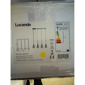 Lucande - Csillár zsinóron ABLY 4xE14/40W/230V