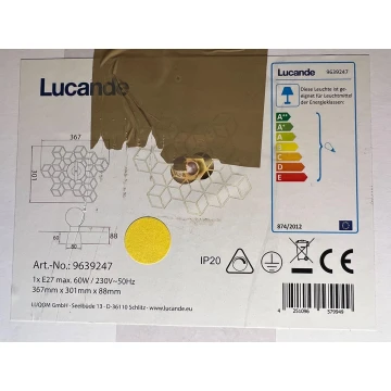 Lucande - Fali lámpa ALEXARU 1xE27/60W/230V