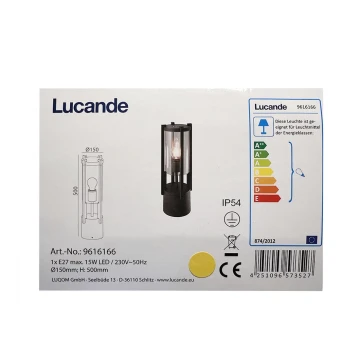 Lucande - Kültéri lámpa BRIENNE 1xE27/15W/230V IP54