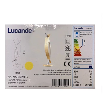 Lucande - LED Dimmelhető asztali lámpa MARIJA LED/10W/230V