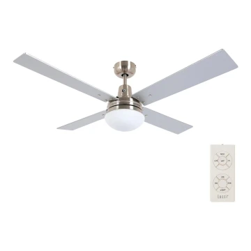 Lucci Air 210334 - Mennyezeti ventilátor AIRFUSION QUEST 1xE27/60W/230V fa/króm + távirányítás