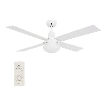 Lucci Air 210339 - Mennyezeti ventilátor AIRFUSION QUEST 1xE27/60W/230V fehér/fa + távirányítás