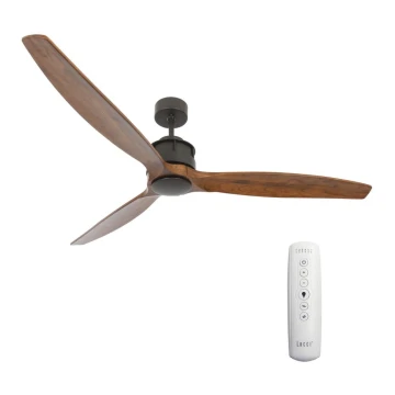 Lucci air 210507 - Mennyezeti ventilátor AIRFUSION AKMANI paulownia/fekete + távirányítás