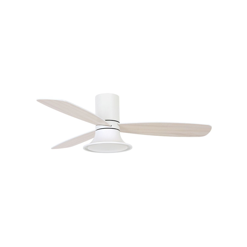 Lucci Air 210661 - LED Dimmelhető mennyezeti ventilátor FLUSSO 1xGX53/18W/230V fa/fehér + távirányítás