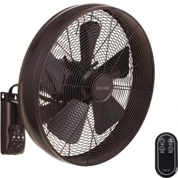 Lucci air 213125 - Fali ventilátor BREEZE 55W/230V fekete/barna + távirányító