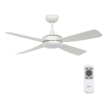 Lucci air 213302 - LED Dimmelhető mennyezeti ventilátor SLIPSTREAM 1xGX53/12W/230V fehér + távirányító