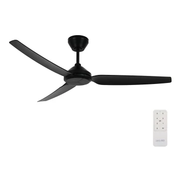 Lucci air 21616349 - Mennyezeti ventilátor POLIS IP55 fekete + távirányítás