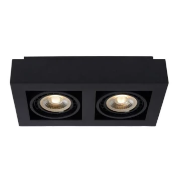 Lucide 09120/24/30 – LED Dimmelhető Spotlámpa ZEFIX 2×GU10/12W/230V Fekete