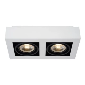 Lucide 09120/24/31 – LED Dimmelhető Spotlámpa ZEFIX 2×GU10/12W/230V Fehér