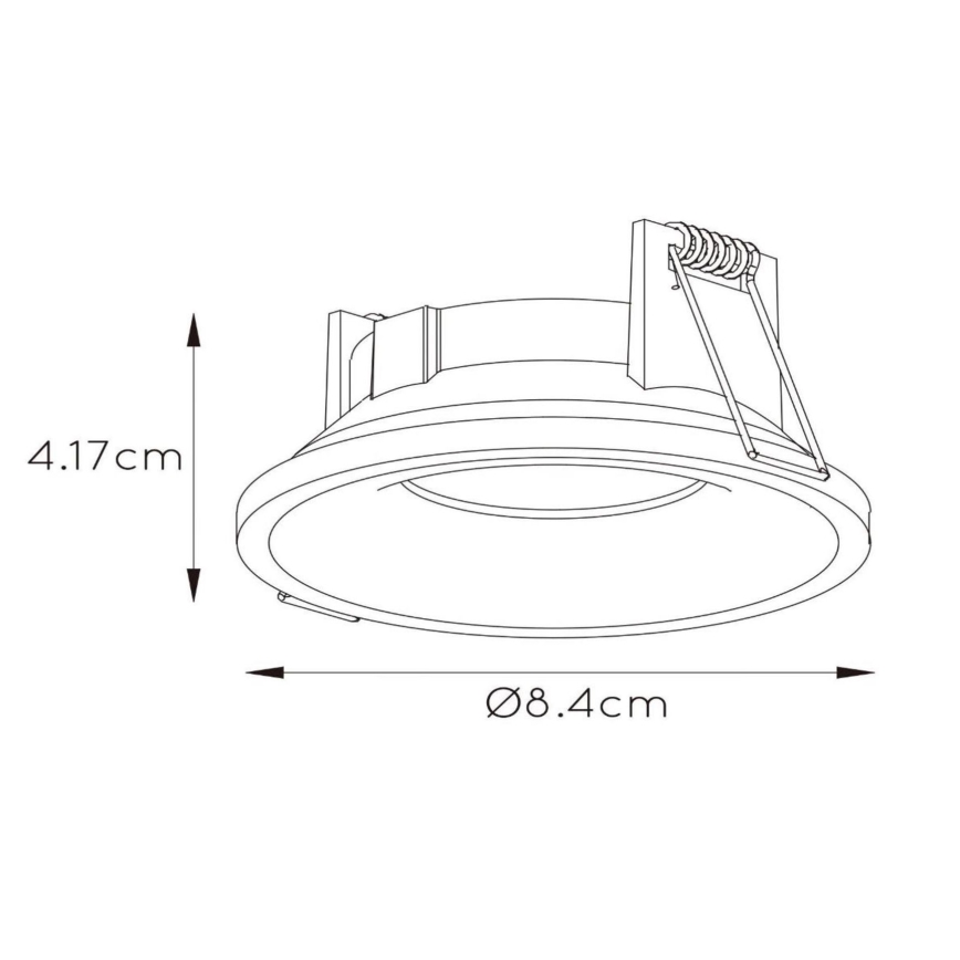 Lucide 09923/01/31 - Fürdőszobai beépíthető lámpa ZIVA 1xGU10/50W/230V IP44 fehér