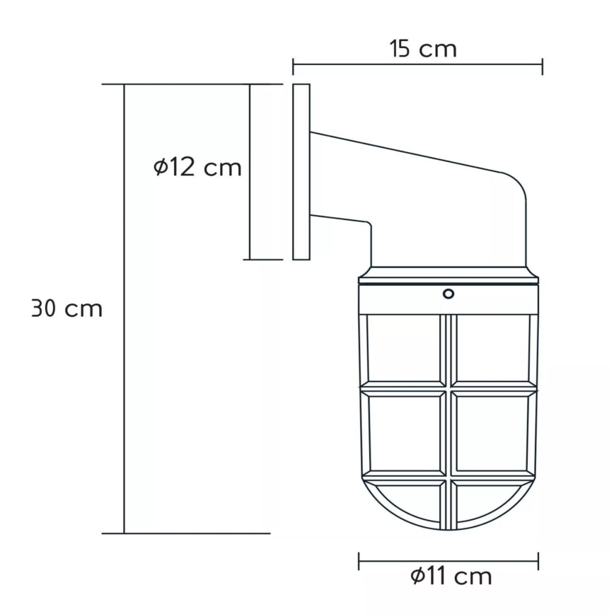 Lucide 11892/01/02 - Kültéri fali lámpa DUDLEY 1xE27/40W/230V IP44 arany