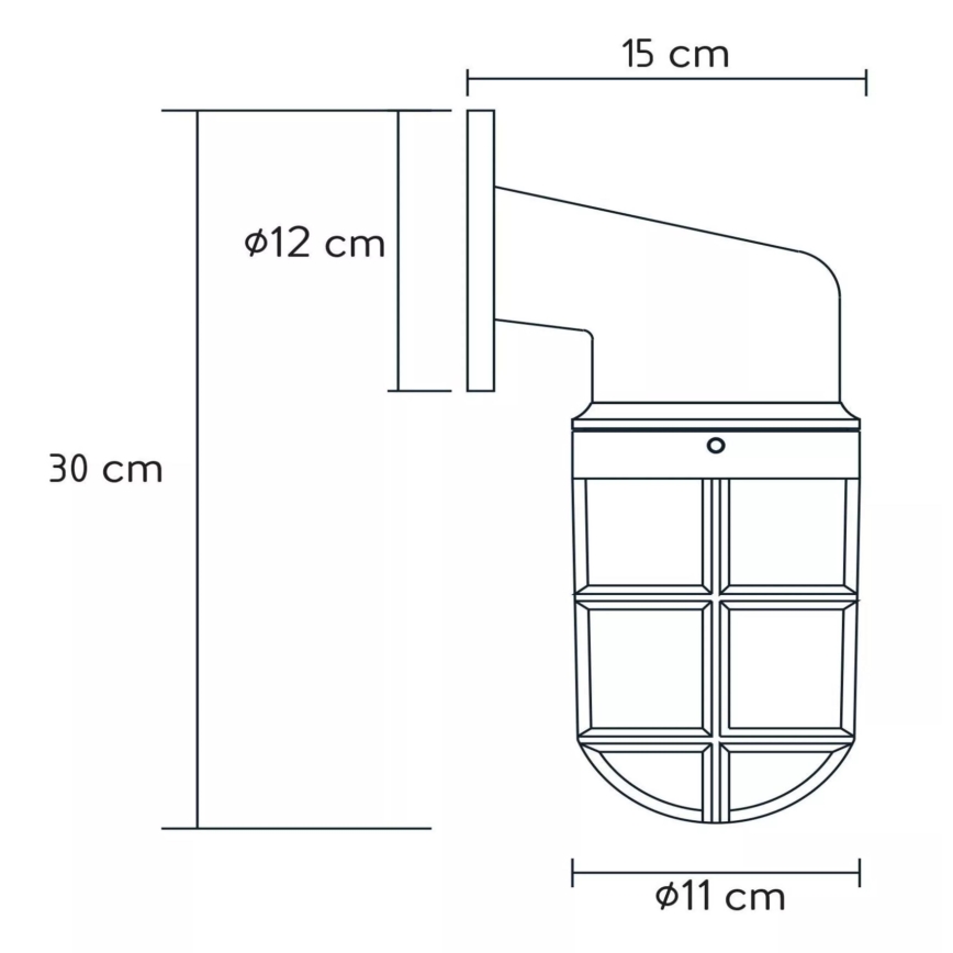 Lucide 11892/01/30 - Kültéri fali lámpa DUDLEY 1xE27/40W/230V IP44 fekete