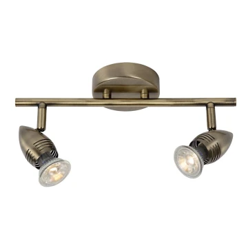 Lucide 13955/10/03 - LED spotlámpa CARO-LED 2xGU10/5W/230V bronz