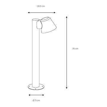 Lucide 14881/70/30 - LED Kültéri lámpa DINGO 1xGU10/5W/230V IP44 antracit