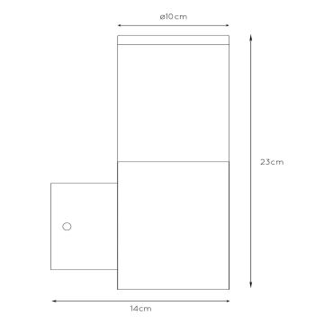 Lucide 14899/01/12 - Kültéri fali lámpa FEDOR 1xE27/40W/230V IP44 króm