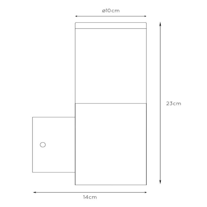 Lucide 14899/01/12 - Kültéri fali lámpa FEDOR 1xE27/40W/230V IP44 króm