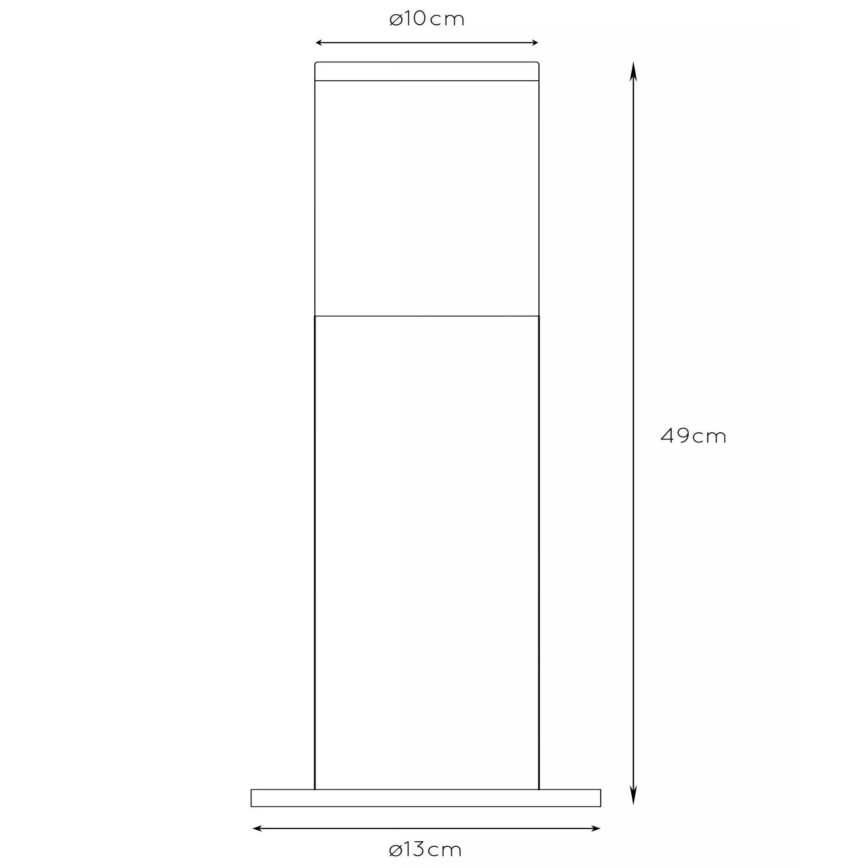 Lucide 14899/50/12 - Kültéri lámpa FEDOR 1xE27/40W/230V IP44 49 cm króm