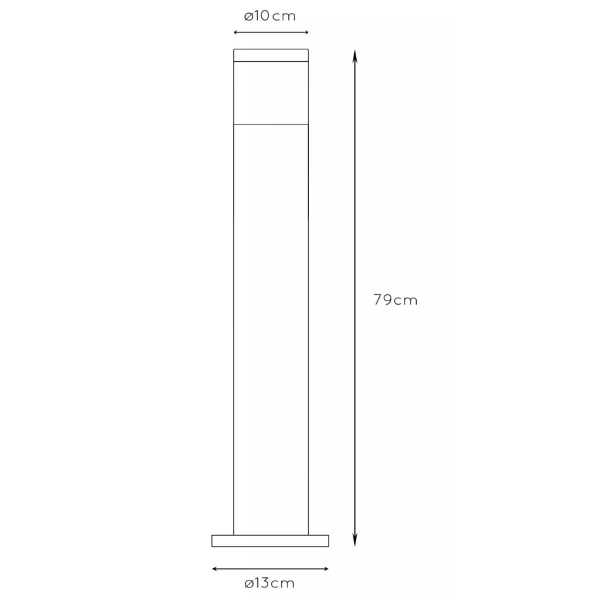 Lucide 14899/80/12 - Kültéri lámpa FEDOR 1xE27/40W/230V IP44 79 cm króm